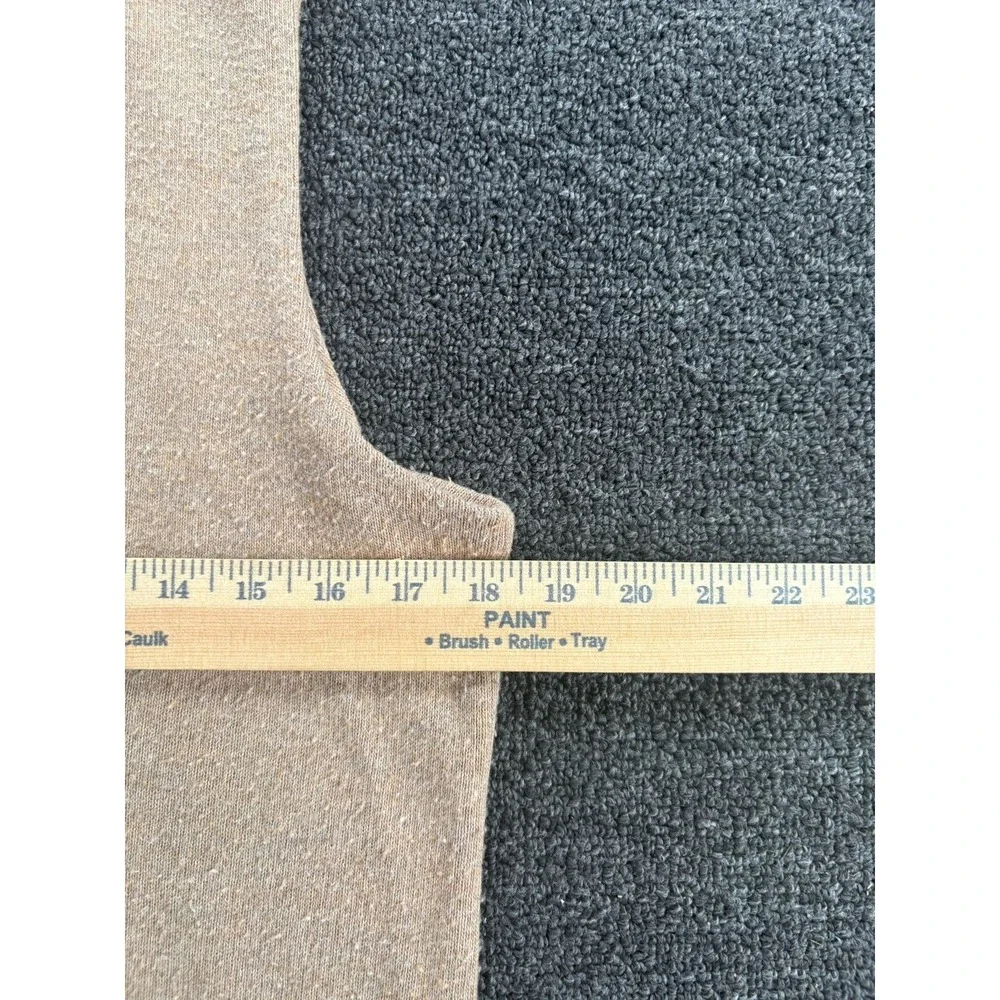 Vintage Robert Bruce Sweater Vest Size S Tan Knit V-Neck Made in USA